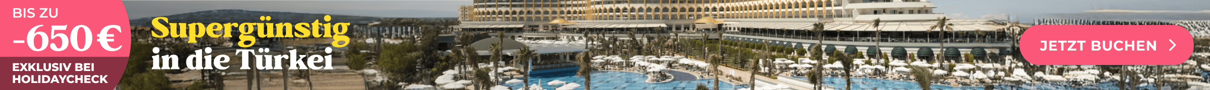 Sichere Dir bis zu 650€ Rabatt für Deinen Urlaub in den ausgezeichneten Delphin Hotels an der Türkischen Riviera.