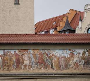 Historienfresken vom Einzug Ludwig dem Bayern